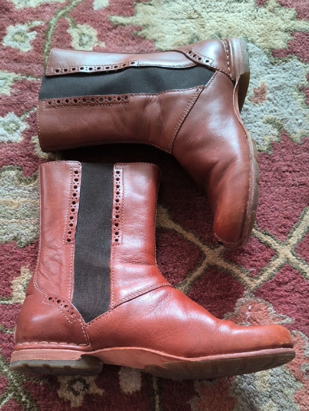 Vintage Dr. Martens Cognac Brown Leather Chelsea Boots Size 37 M
